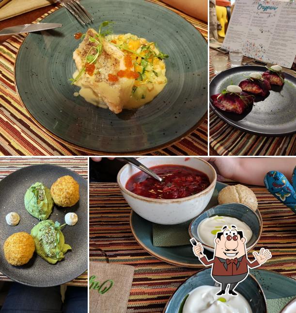 Еда в "Ресторане Огурец"