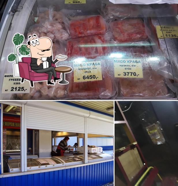 Это снимок, где изображены внутреннее оформление и еда в ООО «Катран Трейд»