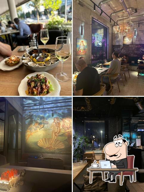 Посмотрите на внутренний интерьер "Честной Рыбы"