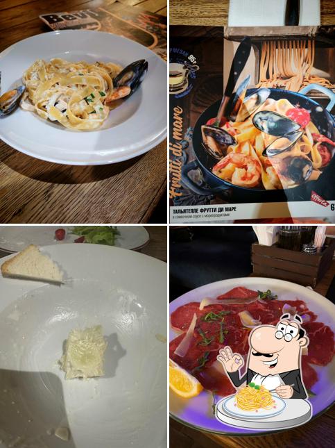 Паста карбонара в "Маме Рома"