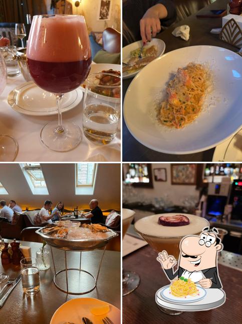 Паста карбонара в "Beer & Brut"