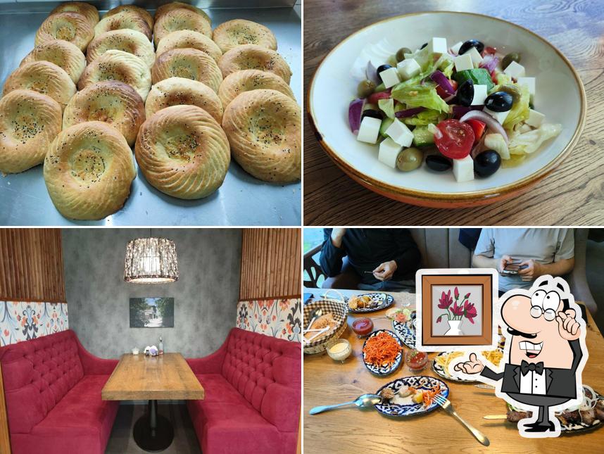 Это фото, где изображены внутреннее оформление и еда в Дастархан