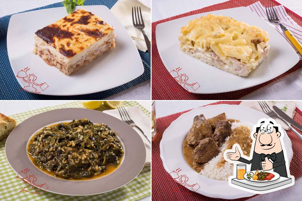 Μεσημεριανό, σπιτικό, ζεστό, φαγητό
