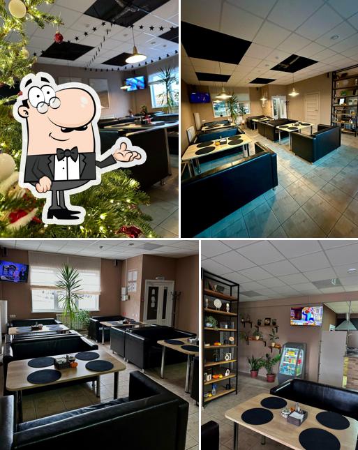 Посмотрите на внутренний интерьер "Рестофуд"