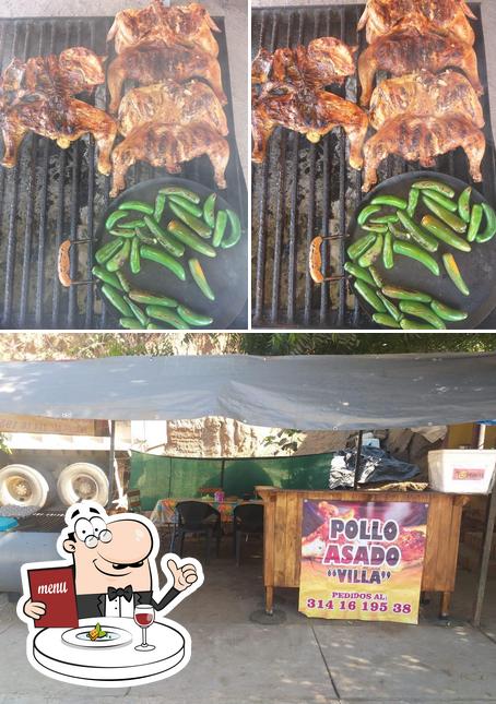 Pollos asados y hod dogs,amburguesas