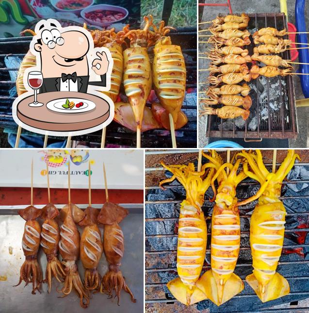 Sea Squid หมึกย่างทะเลเผา