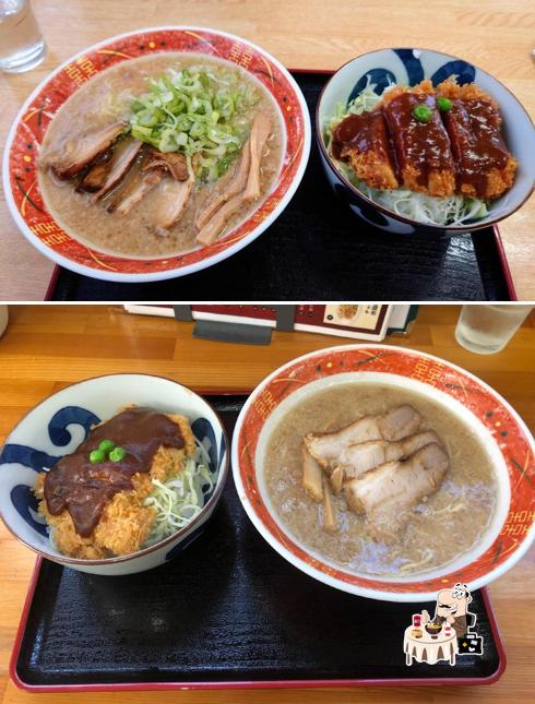 とんかつ一筋 かつ丼 ラーメン大統領 傘屋 邑久店