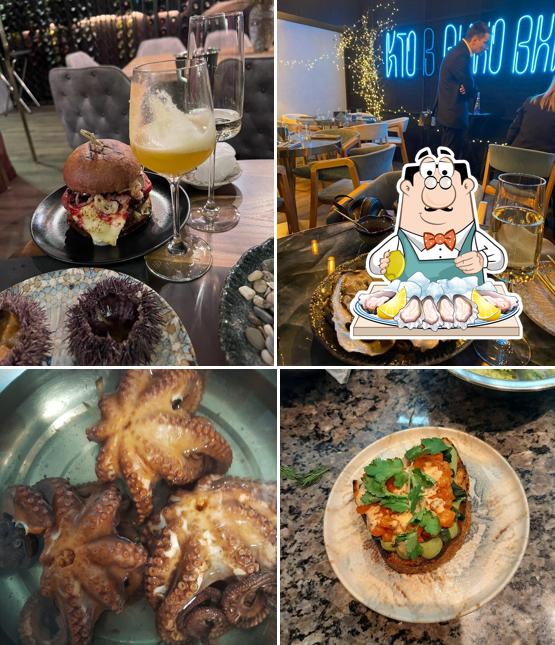 Устрицы в "Виновник"