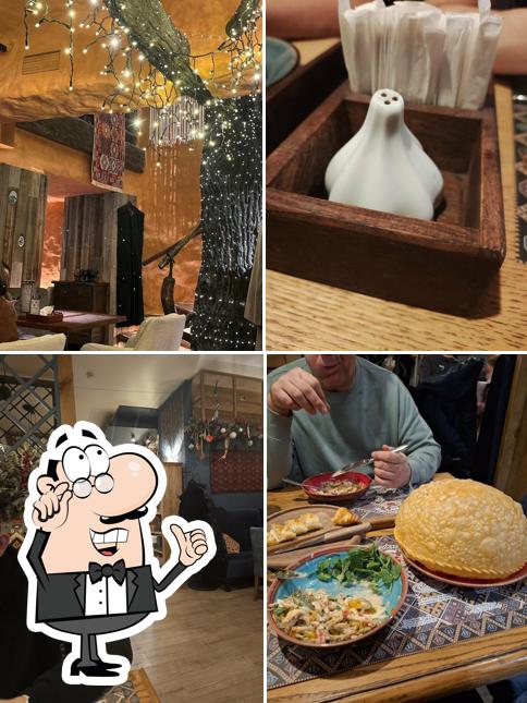 Посмотрите на внутренний интерьер "Деды хинкали"