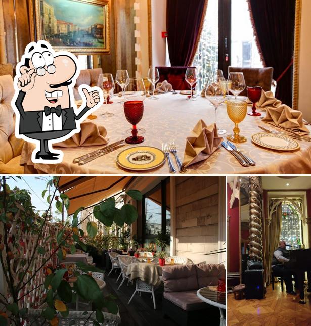 Посмотрите на внутренний интерьер "Ресторана Палаццо Дукале"