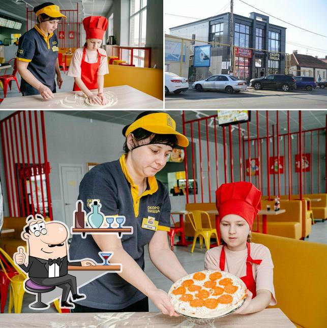 Внутреннее оформление и внешнее оформление - все это можно увидеть на этом изображении из Скоро Пицца