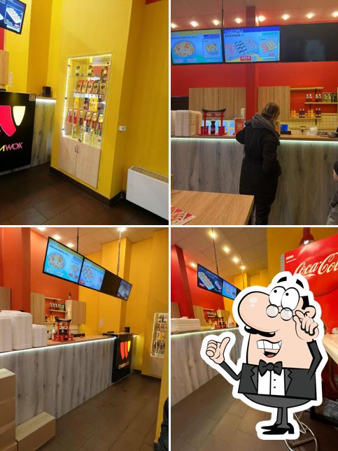 Посмотрите на внутренний интерьер "Суши Wok"