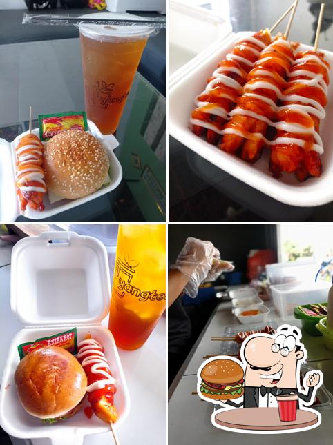 Yangtee_Ice Tea, Burger, Sosbak