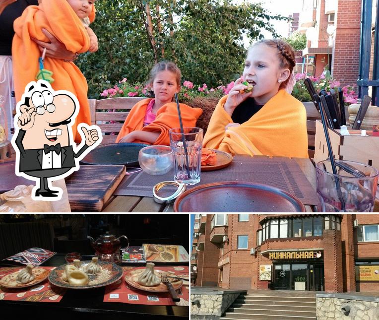 Посмотрите на внутренний интерьер "Пхалей-Хинкали"