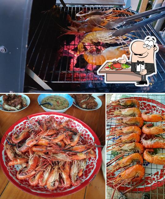ขายกุ้งแม่น้ำสดๆ