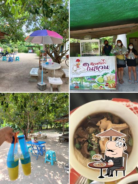 ร้านข้าวมันไก่ในสวน