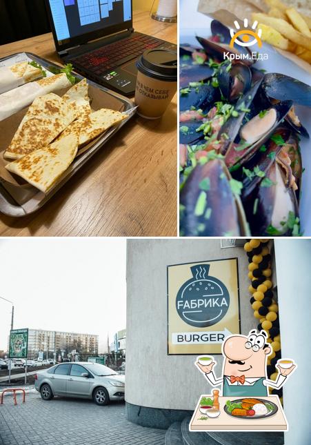 Посмотрите на это фото, где видны еда и внешнее оформление в Бургерная Fабрика