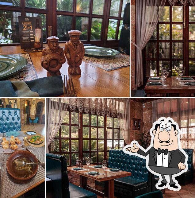 Посмотрите на внутренний интерьер "Кафе Мимино"