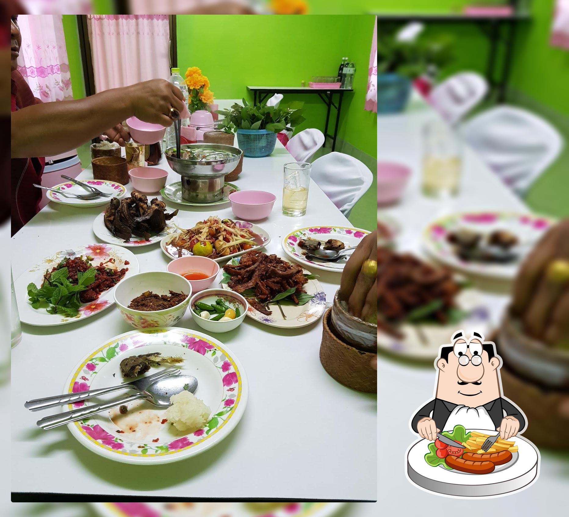 เรือนไผ่ลาบเป็ด อาหารอิสาน