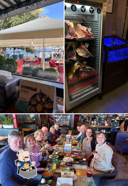 В "The Дверь" Cocktails & Food есть еда, столики и многое другое