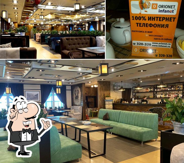 Снимок, на котором видны внутреннее оформление и напитки в БараШик