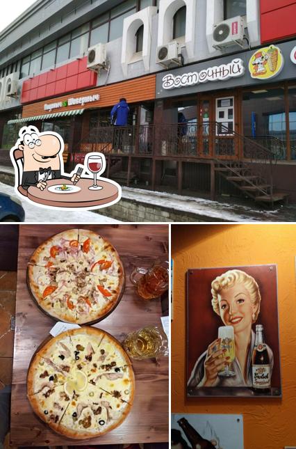 Фото, на котором видны еда и пиво в Пицаныч & Шавермыч