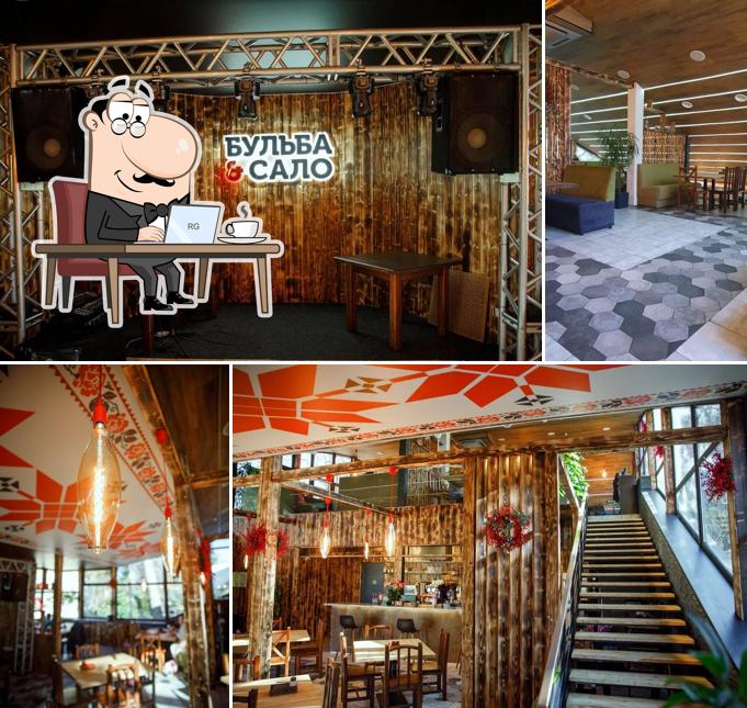 Посмотрите на внутренний интерьер "Бульба & Борщ"