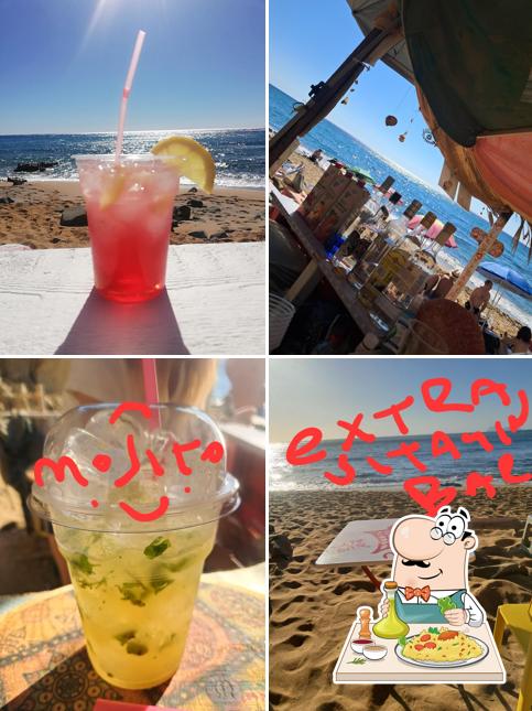 Red beach Εxtra vitamin Street Beach food and drinks