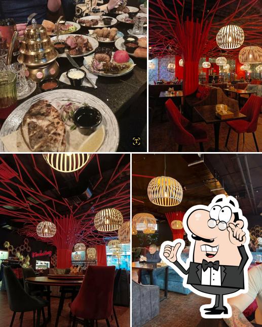 Посмотрите на внутренний интерьер "Мясо & хлеб"