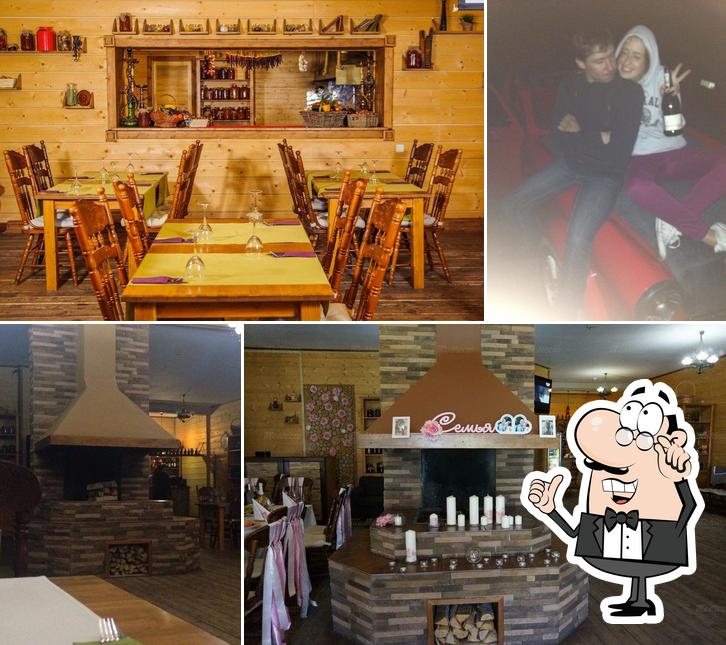 Посмотрите на внутренний интерьер "Ресторана "Дача""