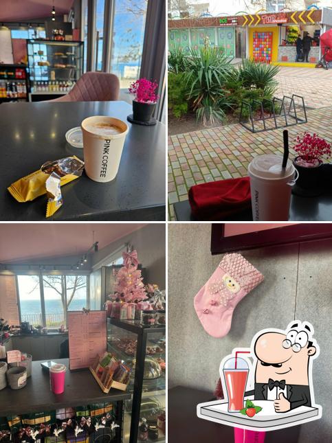 Загляните попробовать разнообразные напитки, представленные в "Pink Coffee"
