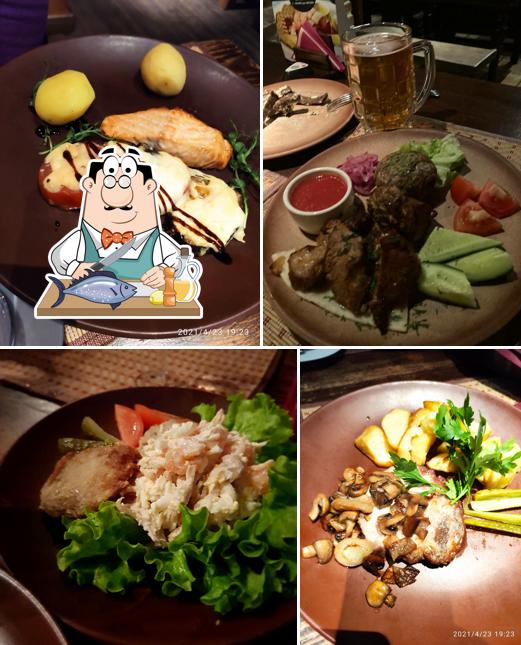 Лосось гриль в "Таверне Дикий Дюк"