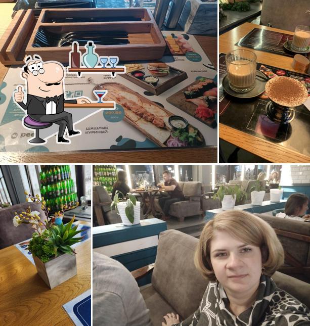 Посмотрите на внутренний интерьер "Пива Бар"