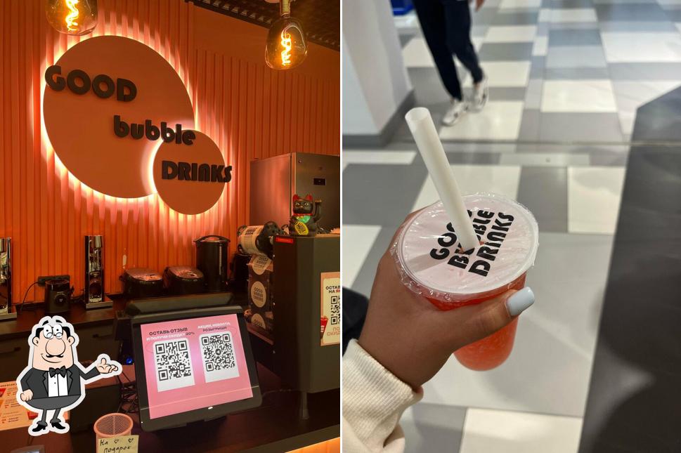 Посмотрите на внутренний интерьер "Good Bubble Drinks"
