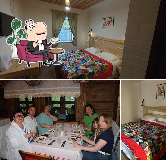 Посмотрите на внутренний интерьер "Ресторана "Русскаи Деревни""