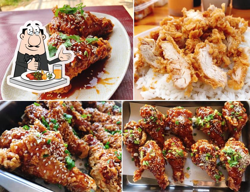 กิน-ไก่-กั๊บ ข้าวไก่กรอบราดซอส