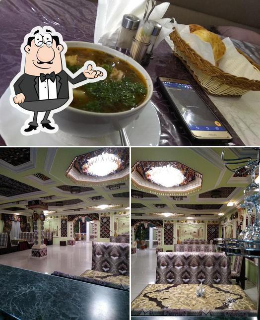 Внутреннее оформление и еда - все это можно увидеть на этом фото из Кавказский дворик