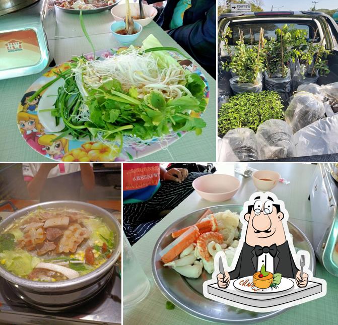 ซุ้มต้นคูณหมูกระทะ ม่วงสามสิบ
