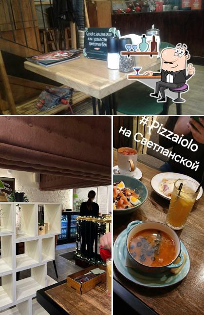 Посмотрите на внутренний интерьер "Italian Pizzeria"