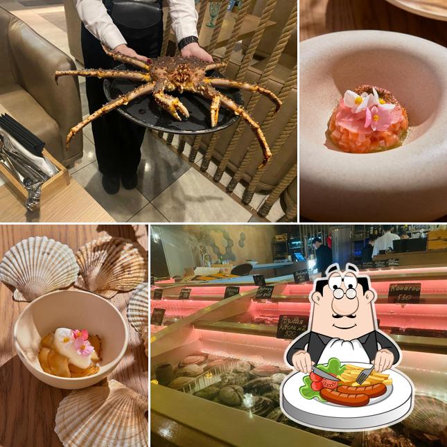 Еда в "Устричном баре Лодка"