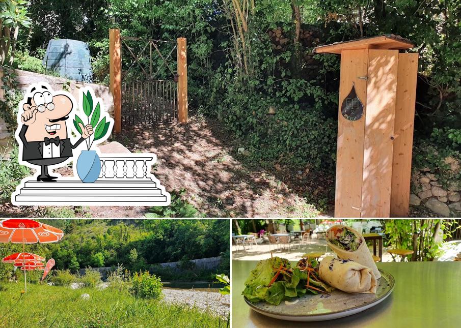 Это фото, где изображены внешнее оформление и еда в La terrasse d'Eva