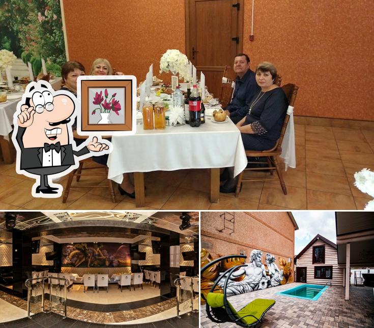 Посмотрите на внутренний интерьер "Парадиза, ресторана"