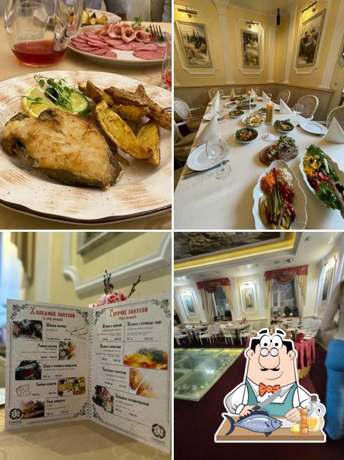 Лосось гриль в "Деканте"