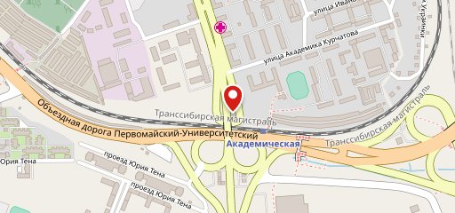 Академ городок на карте
