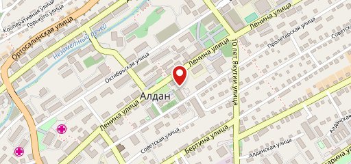 Алдан на карте