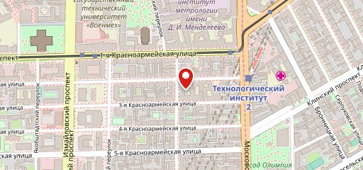 Студенческое кафе СПбГАСУ на карте