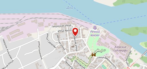 Азов на карте