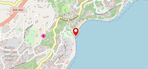 Бар на пляже Зеленого Мыса на карте
