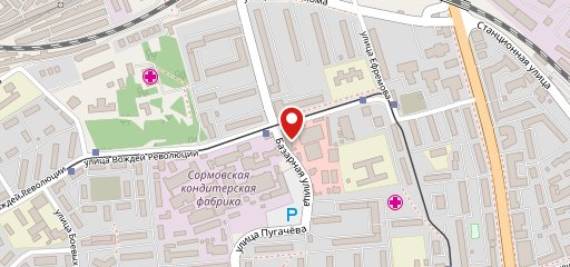 Бар на Базарной на карте