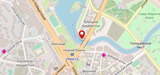 Баржа Ля Траецкага на карте